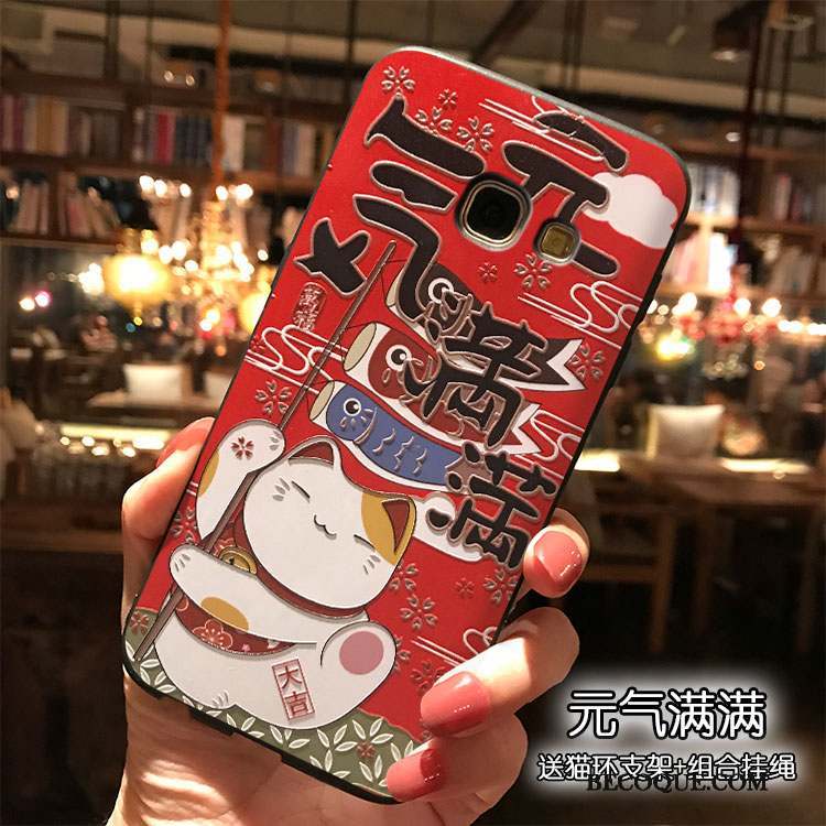 Samsung Galaxy A7 2017 Coque De Téléphone Tout Compris Étui Charmant Rouge Ornements Suspendus