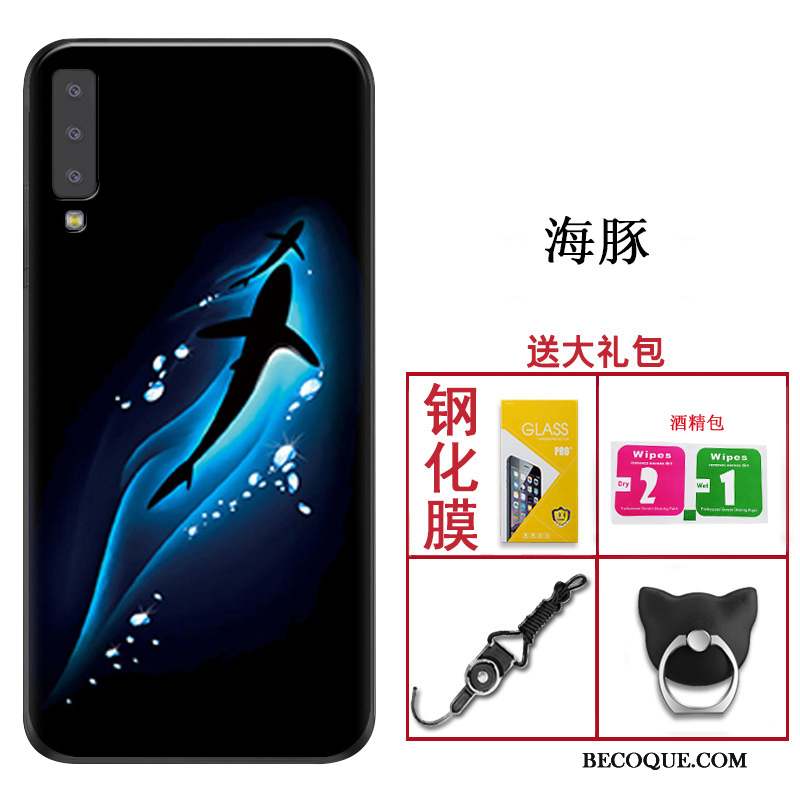 Samsung Galaxy A7 2018 Fluide Doux Incassable Silicone Tendance Étui Coque