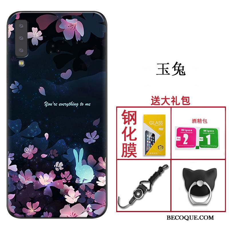 Samsung Galaxy A7 2018 Fluide Doux Incassable Silicone Tendance Étui Coque