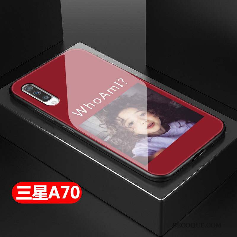 Samsung Galaxy A70 Charmant Coque De Téléphone Fluide Doux Dessin Animé Tout Compris Net Rouge