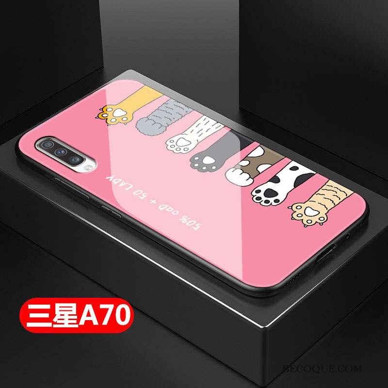 Samsung Galaxy A70 Charmant Coque De Téléphone Fluide Doux Dessin Animé Tout Compris Net Rouge