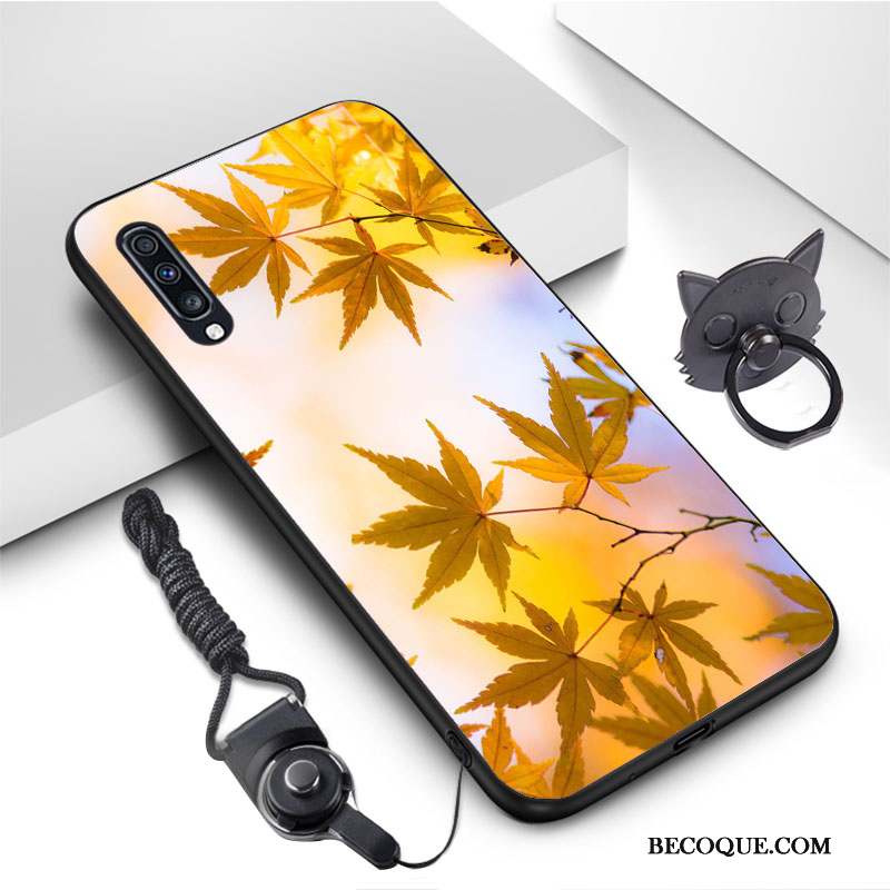 Samsung Galaxy A70 Coque De Téléphone Jaune Vent Étui Art Incassable