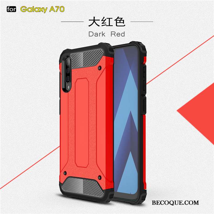 Samsung Galaxy A70 Coque Incassable Étui Silicone Fluide Doux Bleu Difficile