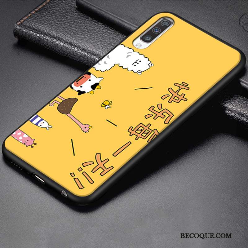 Samsung Galaxy A70 Coque Protection Dessin Animé Tout Compris Simple Jaune Créatif