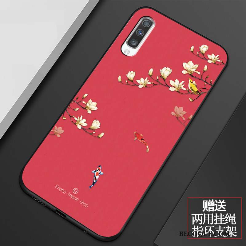 Samsung Galaxy A70 Coque Simple Tout Compris Frais Rose Petit Protection