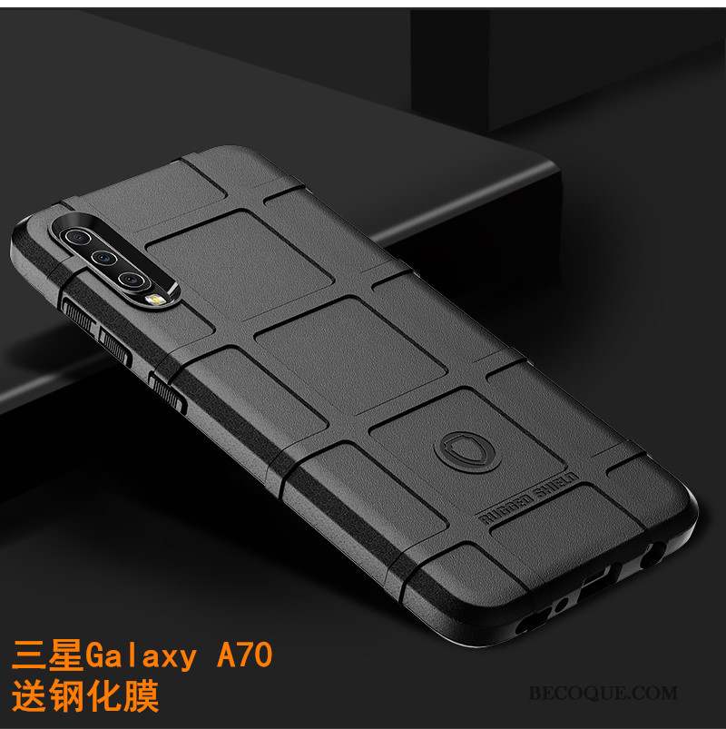 Samsung Galaxy A70 Délavé En Daim Coque De Téléphone Personnalité Antidérapant Silicone Luxe
