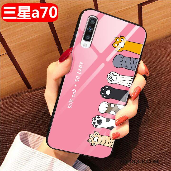 Samsung Galaxy A70 Marque De Tendance Incassable Verre Silicone Coque De Téléphone Charmant