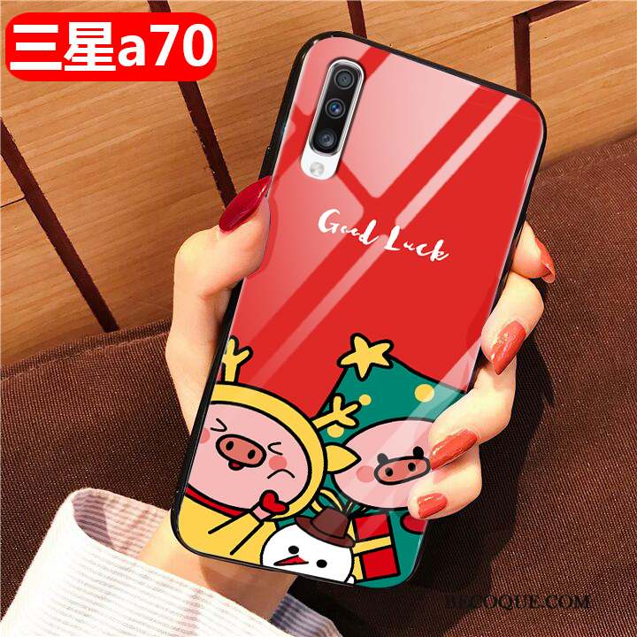 Samsung Galaxy A70 Rose Créatif Frais Coque Difficile Incassable