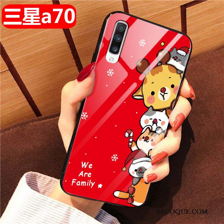 Samsung Galaxy A70 Rose Créatif Frais Coque Difficile Incassable