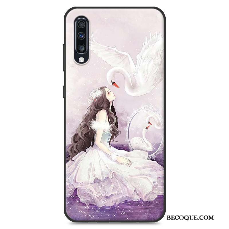 Samsung Galaxy A70 Silicone Fluide Doux Marque De Tendance Coque De Téléphone Personnalité Protection