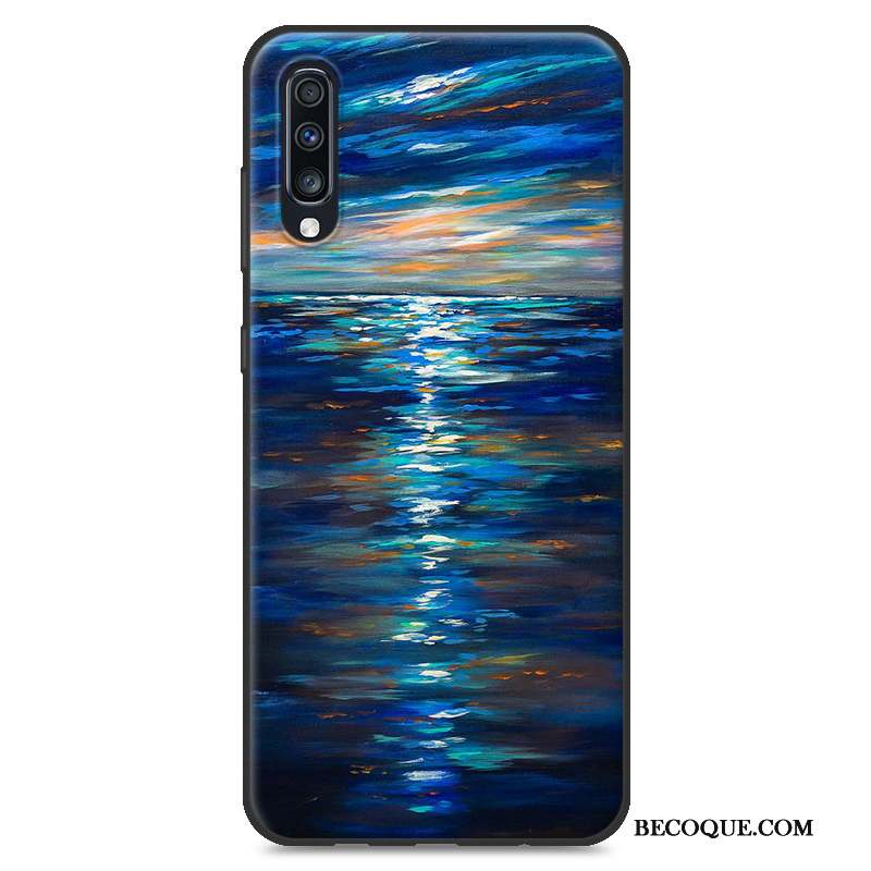 Samsung Galaxy A70 Silicone Fluide Doux Marque De Tendance Coque De Téléphone Personnalité Protection