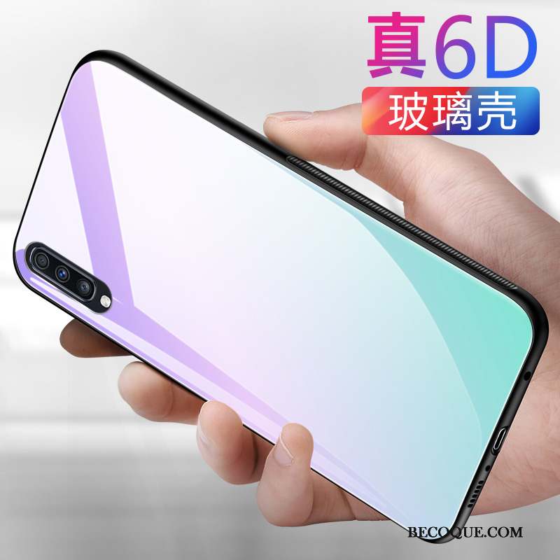 Samsung Galaxy A70 Simple Antidérapant Couleur Unie Personnalité Coque De Téléphone Violet