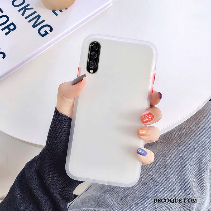 Samsung Galaxy A70s Coque Étui Incassable Protection Tout Compris Transparent Délavé En Daim