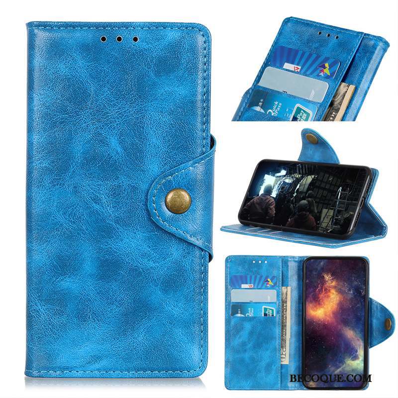 Samsung Galaxy A70s Portefeuille Carte Membrane Housse Coque De Téléphone Cuir Véritable