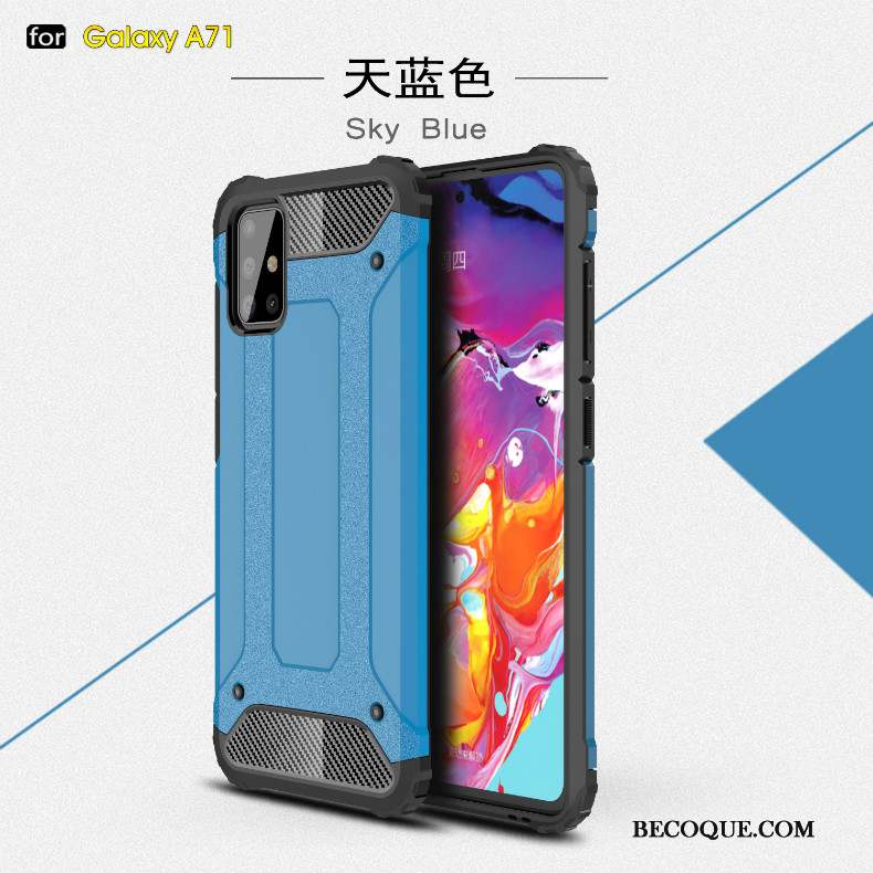 Samsung Galaxy A71 Coque Incassable Antidérapant Nouveau Or Fluide Doux Créatif