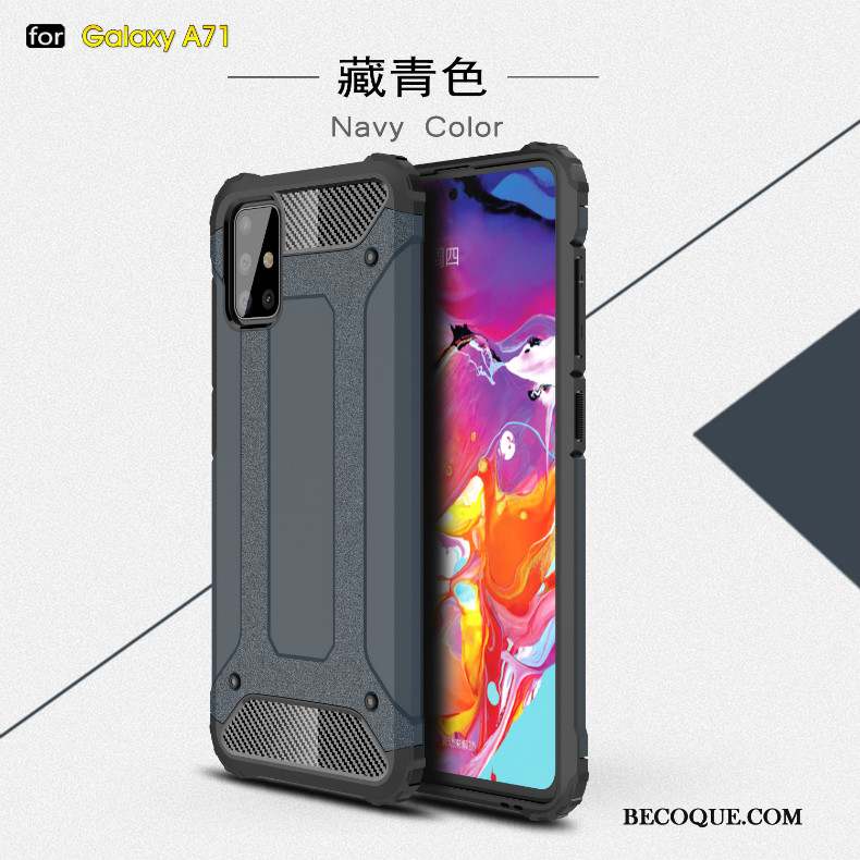 Samsung Galaxy A71 Coque Incassable Antidérapant Nouveau Or Fluide Doux Créatif