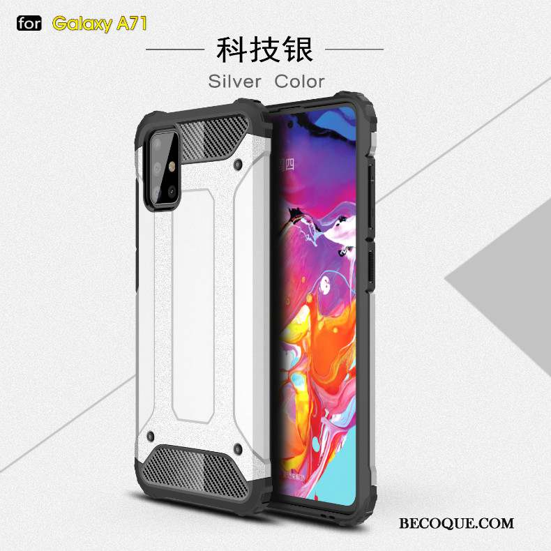 Samsung Galaxy A71 Coque Incassable Antidérapant Nouveau Or Fluide Doux Créatif