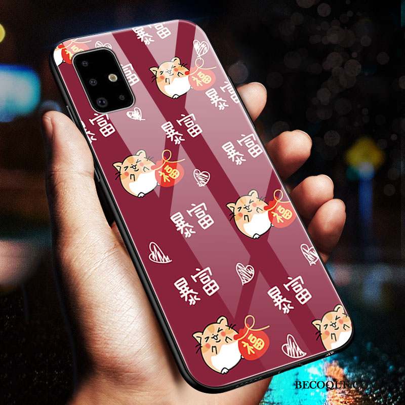 Samsung Galaxy A71 Coque Nouveau Incassable Rat Rouge Dessin Animé Protection