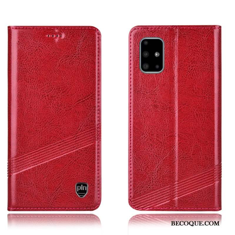 Samsung Galaxy A71 Coque Tout Compris Protection Étui Incassable Marron Modèle Fleurie