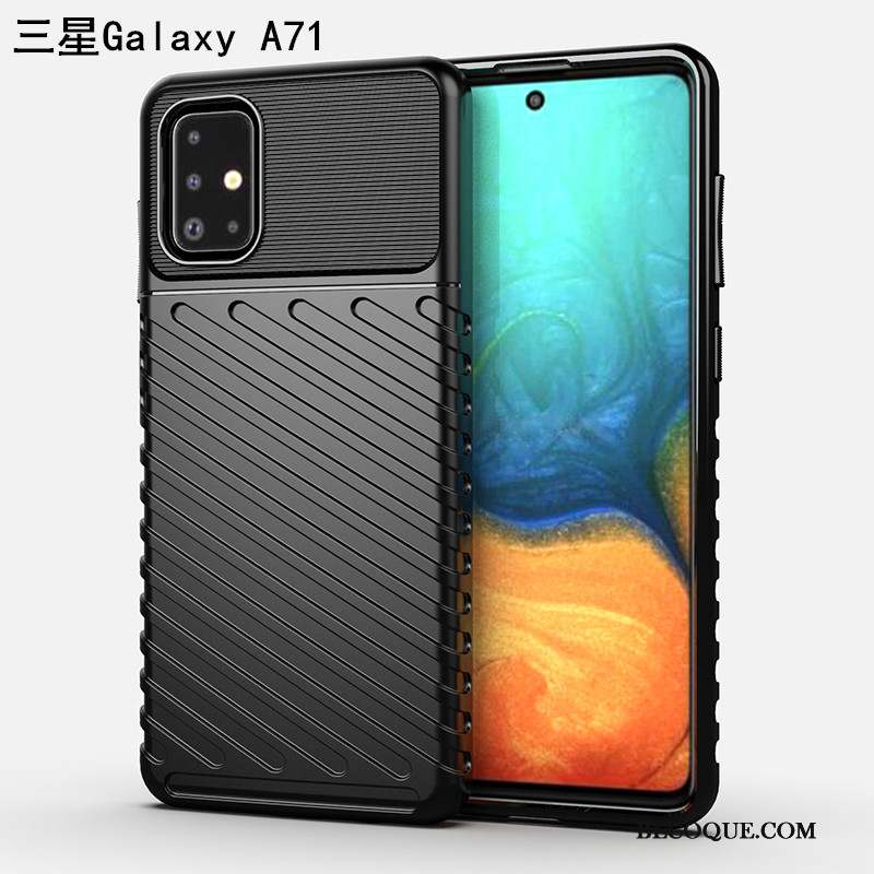 Samsung Galaxy A71 Coque Trois Défenses Tout Compris Protection Luxe Créatif Silicone