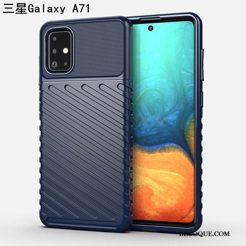 Samsung Galaxy A71 Coque Trois Défenses Tout Compris Protection Luxe Créatif Silicone