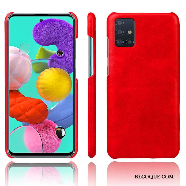 Samsung Galaxy A71 Créatif Coque De Téléphone Net Rouge Étui Incassable Protection