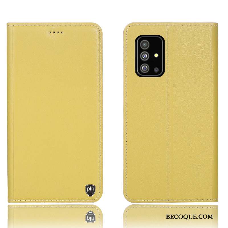 Samsung Galaxy A71 Housse Jaune Coque De Téléphone Incassable Modèle Fleurie Protection