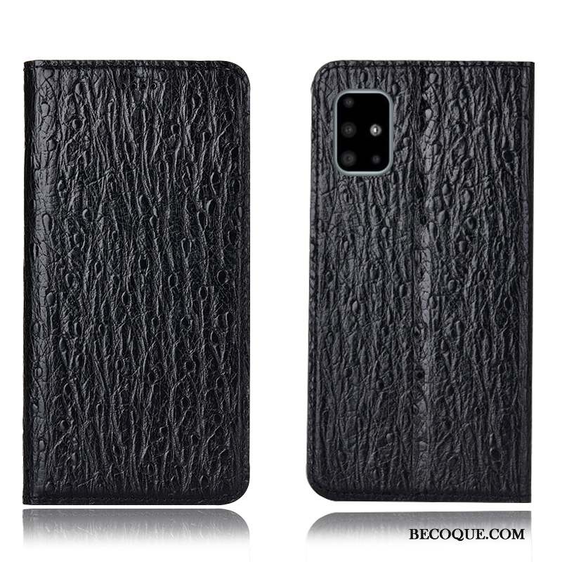 Samsung Galaxy A71 Incassable Protection Cuir Véritable Coque De Téléphone Housse Tout Compris