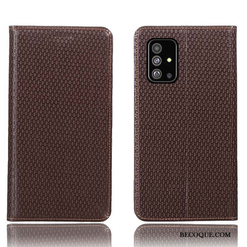 Samsung Galaxy A71 Incassable Étui Housse Protection Étui En Cuir Coque De Téléphone