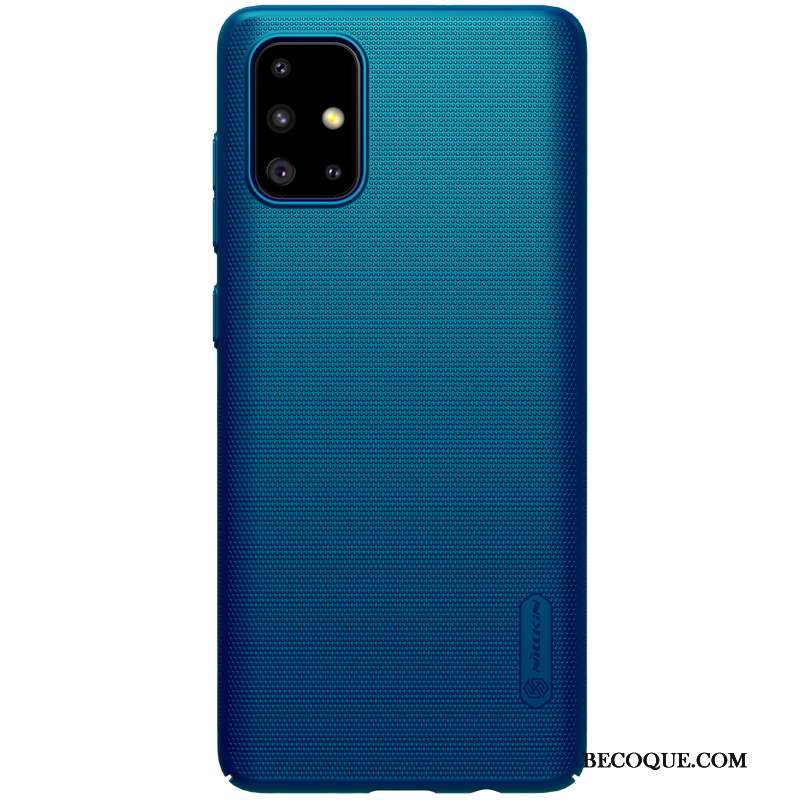 Samsung Galaxy A71 Or Étui Noir Protection Coque Délavé En Daim