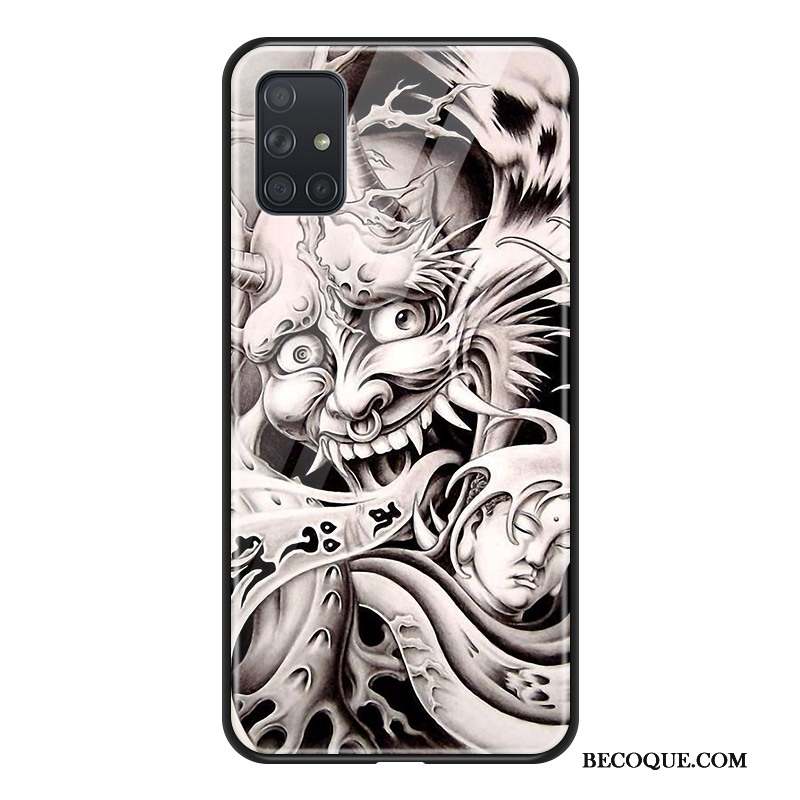 Samsung Galaxy A71 Verre Grand Étui Bouddha Coque Protection