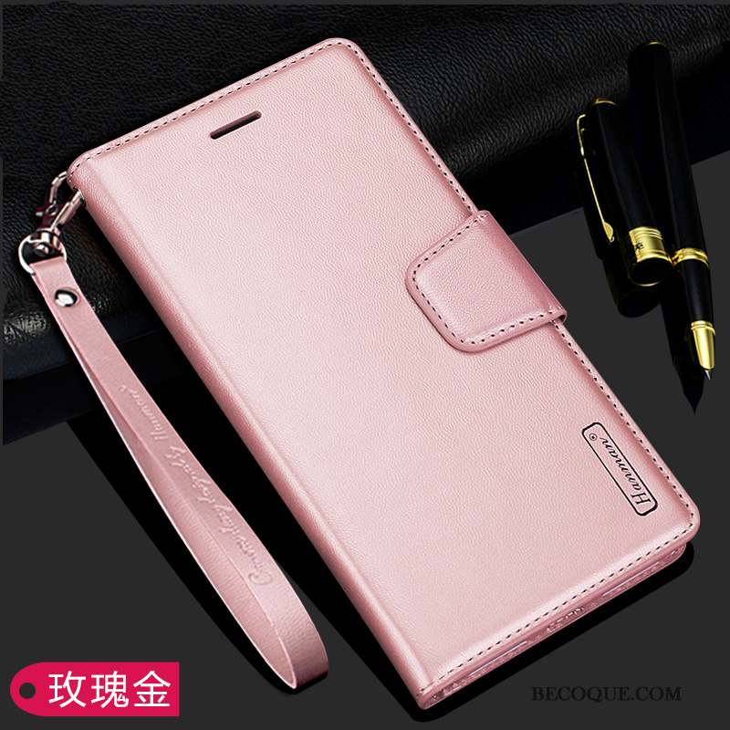 Samsung Galaxy A71 Étui En Cuir Coque De Téléphone Boucle Business Rose Housse