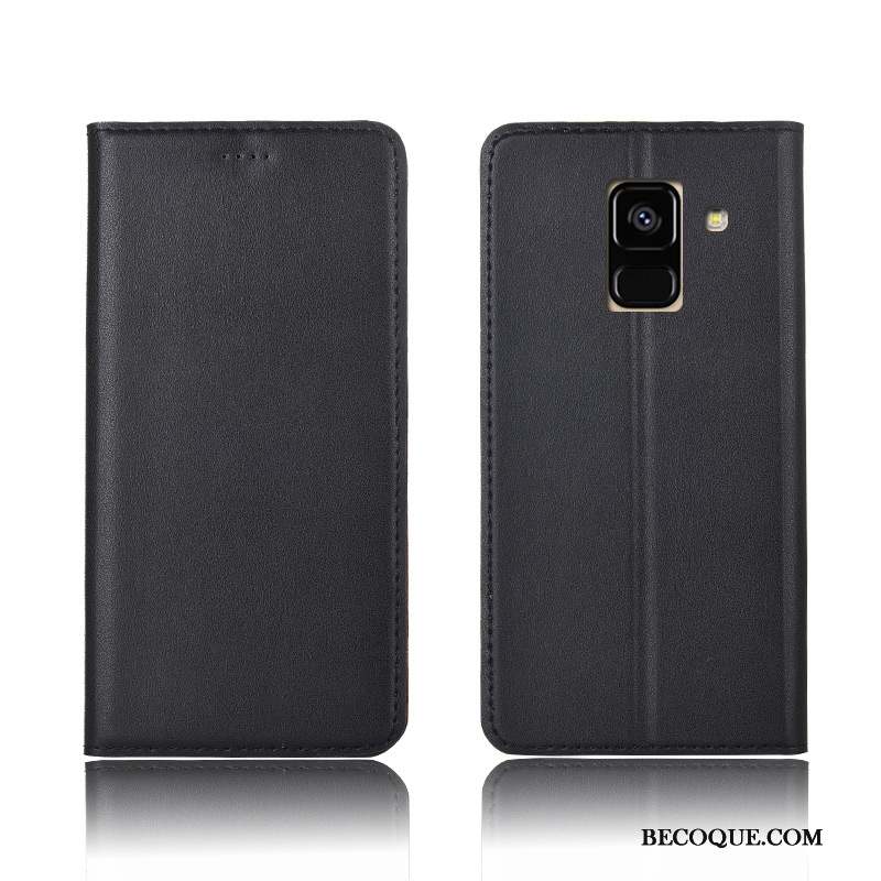 Samsung Galaxy A8 2018 Coque De Téléphone Étui Protection Étui En Cuir Téléphone Portable Cuir Véritable