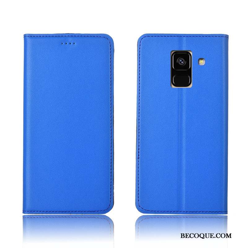 Samsung Galaxy A8 2018 Coque De Téléphone Étui Protection Étui En Cuir Téléphone Portable Cuir Véritable