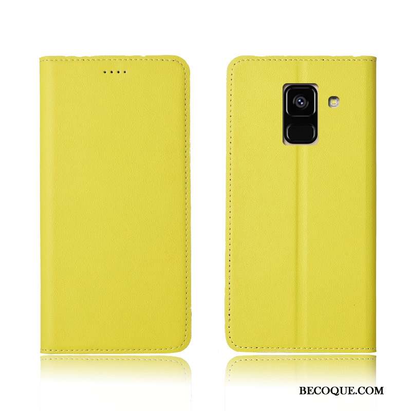 Samsung Galaxy A8 2018 Coque De Téléphone Étui Protection Étui En Cuir Téléphone Portable Cuir Véritable