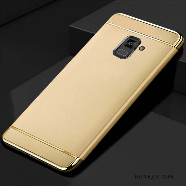 Samsung Galaxy A8 2018 Incassable Coque Délavé En Daim Protection De Téléphone Bleu