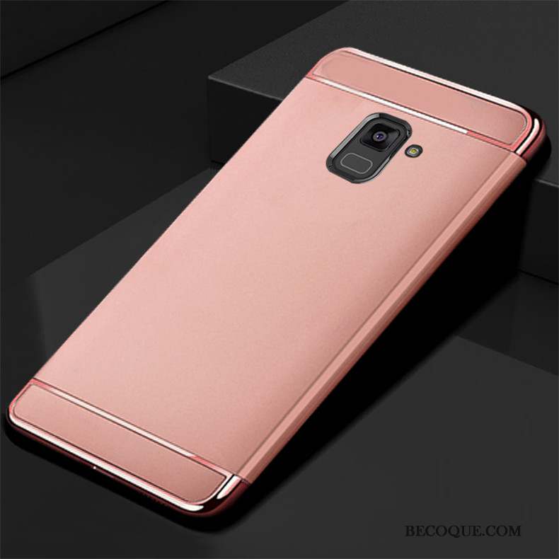 Samsung Galaxy A8 2018 Incassable Coque Délavé En Daim Protection De Téléphone Bleu