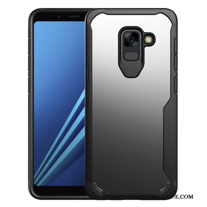 Samsung Galaxy A8 2018 Incassable Protection Coque De Téléphone Fluide Doux Transparent Rouge