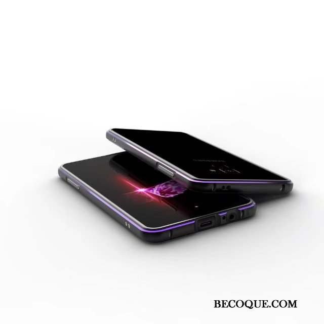 Samsung Galaxy A8 2018 Métal Bicolore Étui Difficile Coque Border
