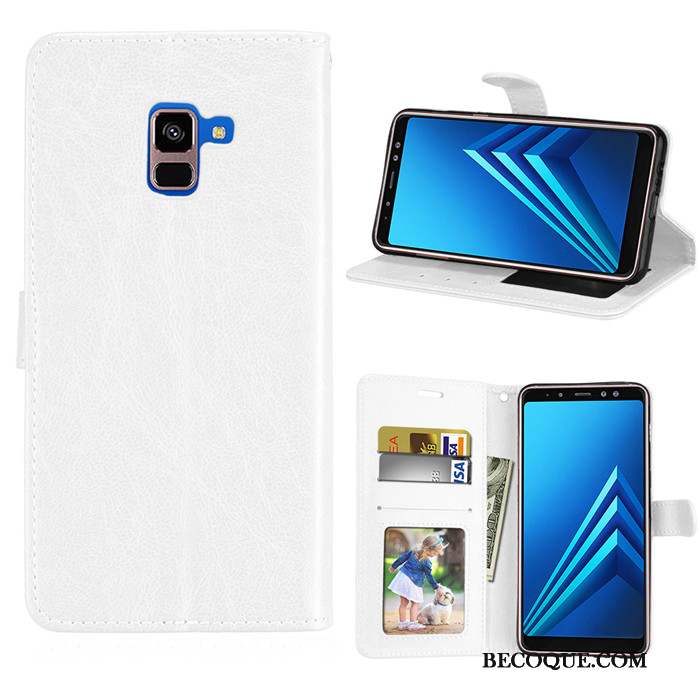 Samsung Galaxy A8 2018 Protection Fluide Doux Vert Housse Étui En Cuir Coque De Téléphone