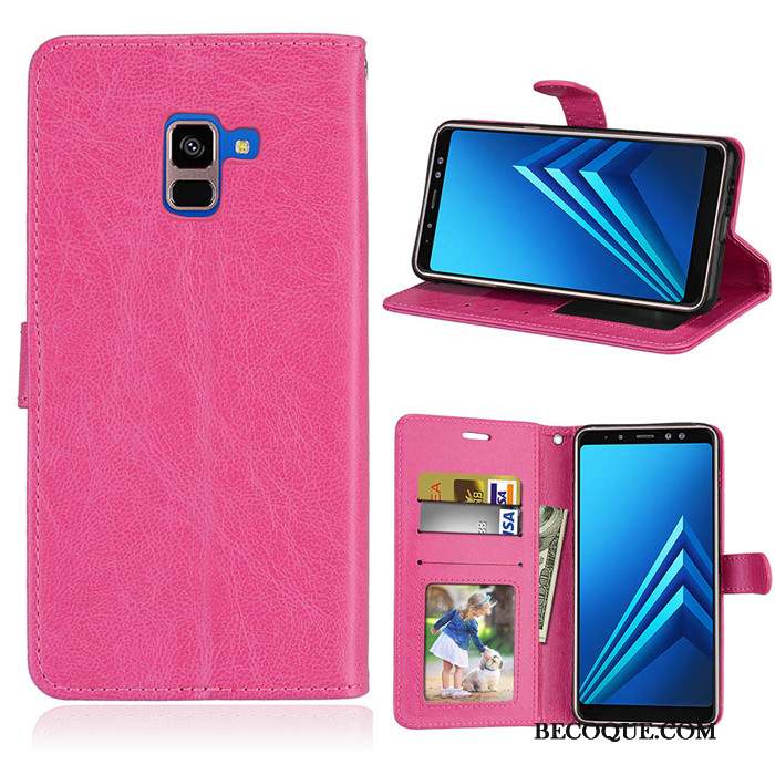Samsung Galaxy A8 2018 Protection Fluide Doux Vert Housse Étui En Cuir Coque De Téléphone