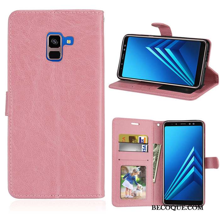 Samsung Galaxy A8 2018 Protection Fluide Doux Vert Housse Étui En Cuir Coque De Téléphone