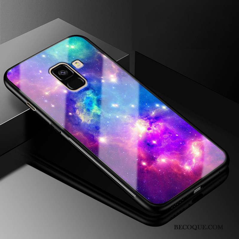 Samsung Galaxy A8 2018 Tout Compris Ciel Étoilé Étui Verre Coque De Téléphone Multicolore