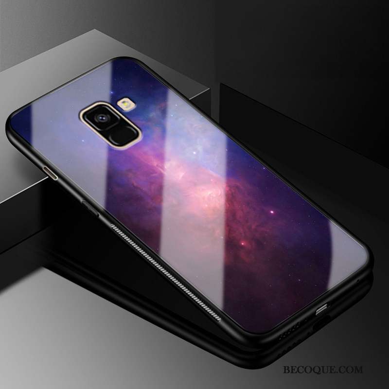 Samsung Galaxy A8 2018 Tout Compris Ciel Étoilé Étui Verre Coque De Téléphone Multicolore