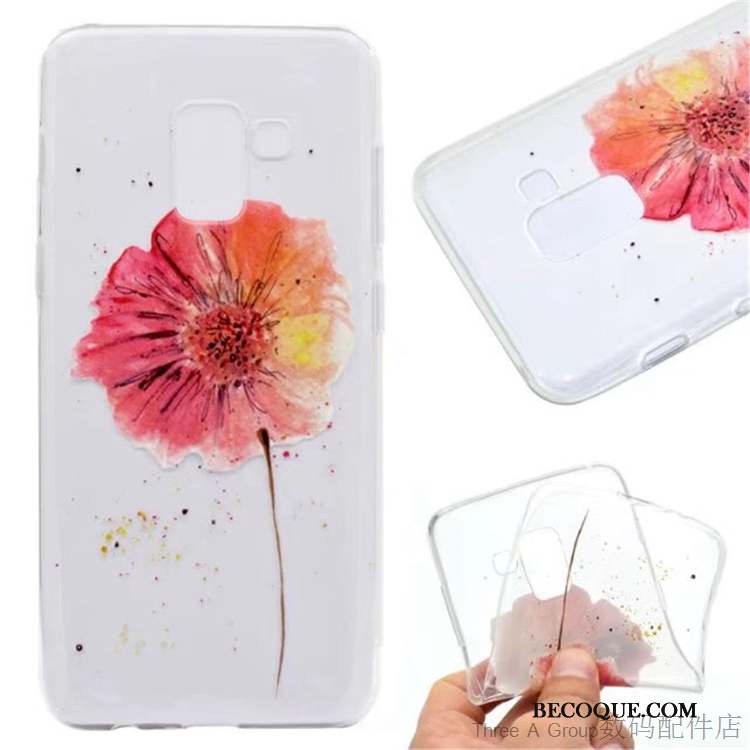 Samsung Galaxy A8 2018 Transparent Coque Incassable Fluide Doux Silicone Tout Compris