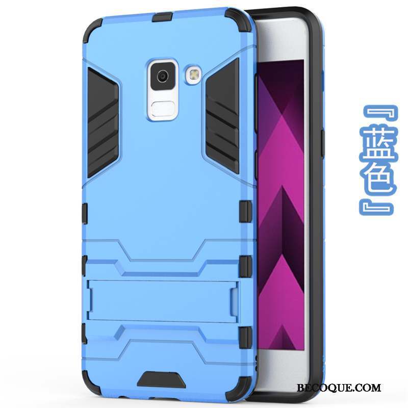 Samsung Galaxy A8+ Bleu Clair Difficile Tout Compris Coque De Téléphone Fluide Doux Protection