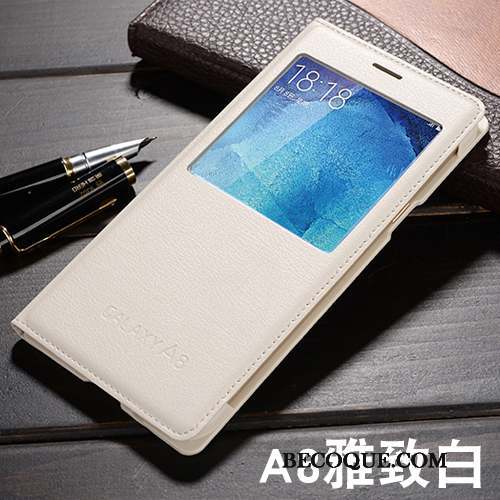 Samsung Galaxy A8 Coque De Téléphone Housse Étui Protection Étui En Cuir Clair