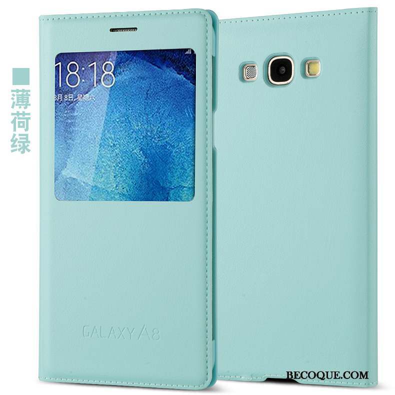 Samsung Galaxy A8 Coque De Téléphone Housse Étui Protection Étui En Cuir Clair