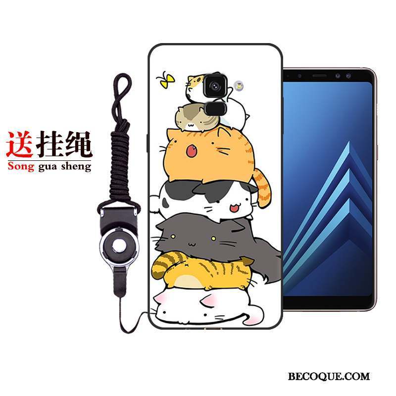 Samsung Galaxy A8+ Coque De Téléphone Incassable Fluide Doux Rouge Silicone Personnalité