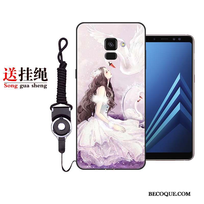 Samsung Galaxy A8 Coque Incassable Tout Compris Téléphone Portable Étui Violet Peinture